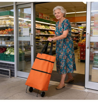 🛒 Le chariot pliable qui vous simplifie chaque déplacement.